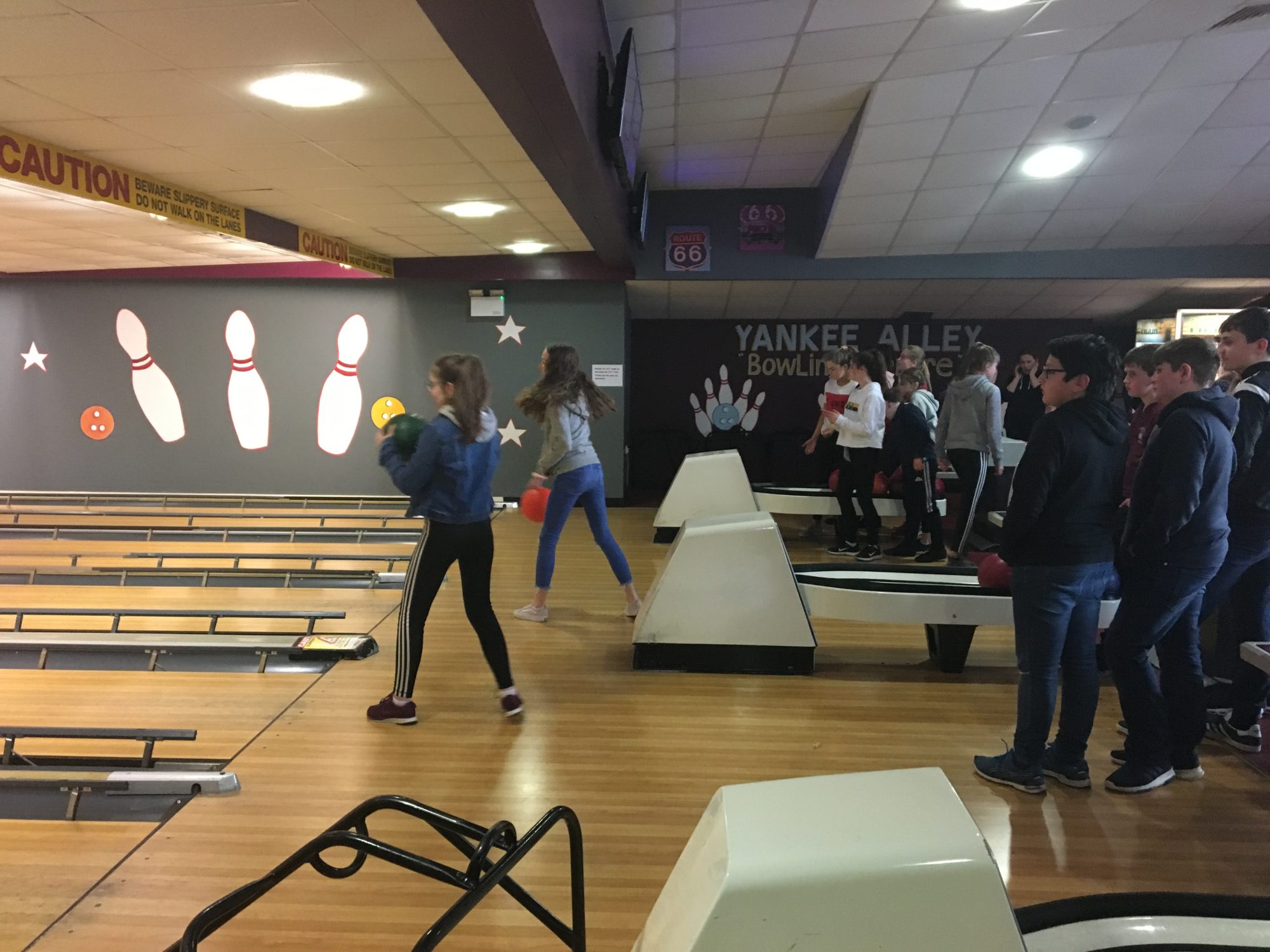 Junior Choir Enjoying the Bowling 3 Enniskillen Royal Grammar School