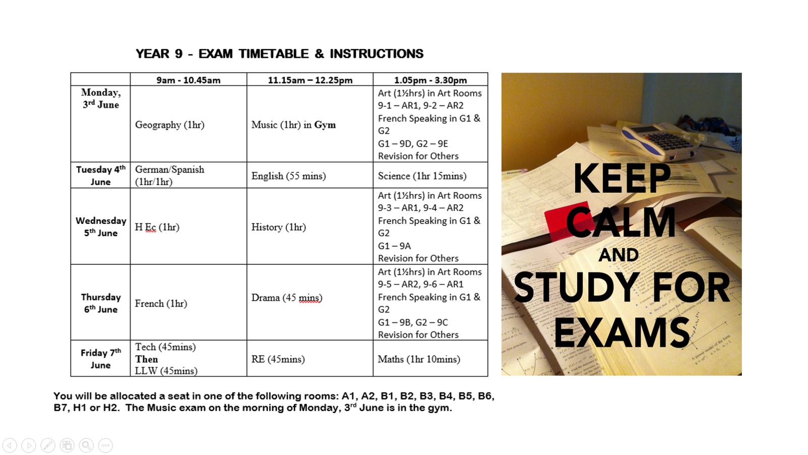 Exam Timetable